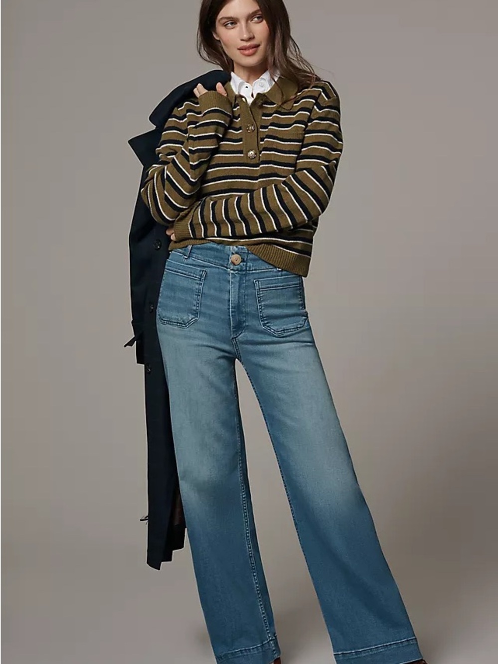 Anthropologie Maeve Colette Wide-Leg Jeans 28
